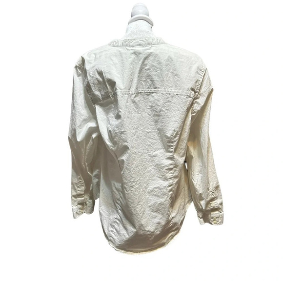 Torrid women's size 1 white button down long sleeve blouse - Picture 3 of 5